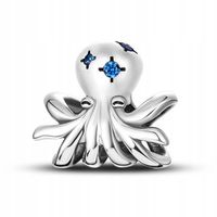 Zawieszka SREBRO 925 Charms Koralik Ośmiornica