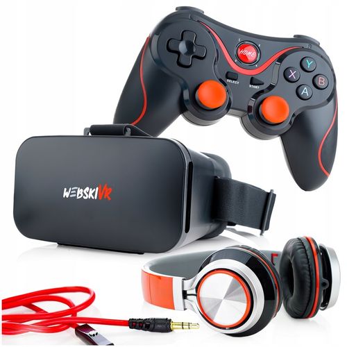 ZESTAW DO GIER OKULARY GOOGLE VR 360 STOPNI 3D PILOT BLUETOOT SŁUCHAWKI na Arena.pl