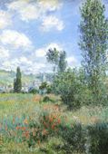 Plakat 70x100cm View of Vétheuil, Montet  Vintage do Salonu