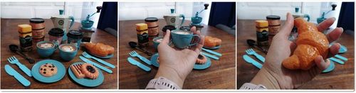 SERWIS DLA DZIECI XXL zestaw do herbaty kawy filiżanki cukiernia kawiarnia na Arena.pl