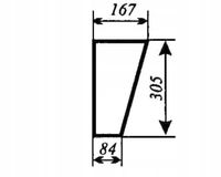 szyba przednia dolna prawa do ciągnika T25 A2 Władimirec kabina sokółka