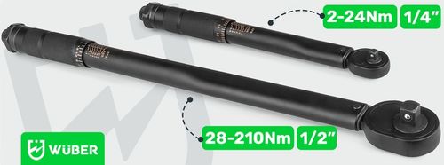 KLUCZ DYNAMOMETRYCZNY 1/2" 28-210Nm CrMO W ETUI +4 NASADKI na Arena.pl