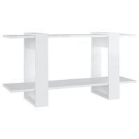 Regał na książki, wysoki połysk, biały, 100x30x51 cm