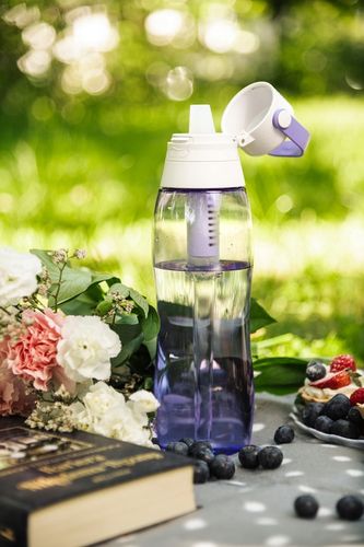 BUTELKA FILTRUJĄCA NA WODĘ AQUALOGIS BIDON Aqua&Go Tritan Fioletowa 750ml na Arena.pl