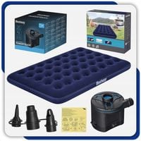 MATERAC DMUCHANY DWUOSOBOWY 191x137x22CM POMPKA ELEKTRYCZNA ZESTAW BESTWAY