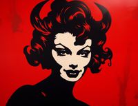 Plakat 65x50cm Czerwona Diablica