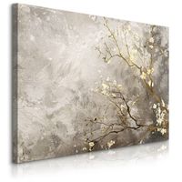 Obraz Do Sypialni Beton Abstrakcja Kwiaty Rośliny Natura 100cm x 70cm