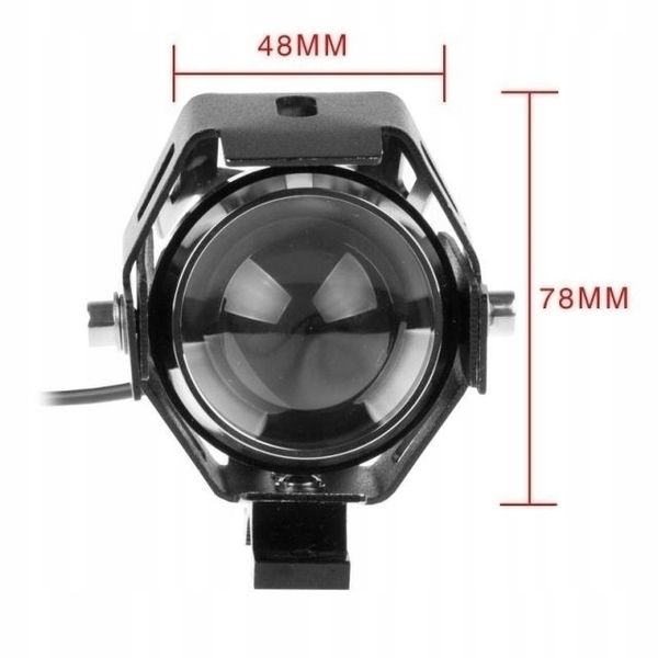 2 x HALOGEN MOTOCYKLOWY LED CREE+WŁĄCZNIK 3000LM c zdjęcie 5