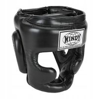 Kask bokserski windy genuine leather L CZARNY