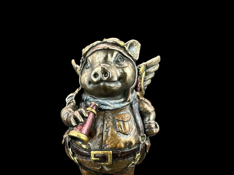 STEAMPUNK ŚWINIA PILOT VERONESE  (WU77522A4) zdjęcie 3