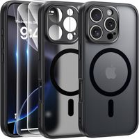 Etui do iPhone 16 PRO 5G do MagSafe WZMACNIANE 360° MATT CASE + 2x SZKŁO