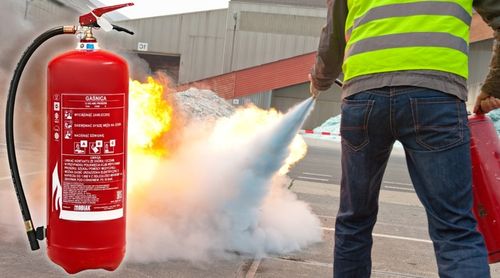 Gaśnica proszkowa 12kg ABC z wieszakiem GP12x CE, CNBOP, EN3, MED prod 2025 na Arena.pl