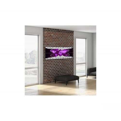 Deco Panel, Mapa świata - fiolet 70x25 na Arena.pl