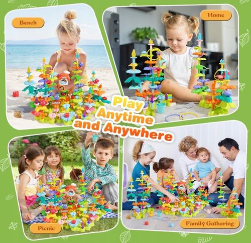 Klocki konstrukcyjne kwiaty DIY FOREST BLOCK ogród las 120 elementów 389-12 na Arena.pl