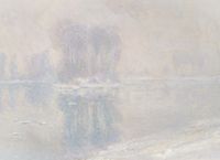 Plakat 18x13cm Ice Floes, Monet Vintage do Salonu