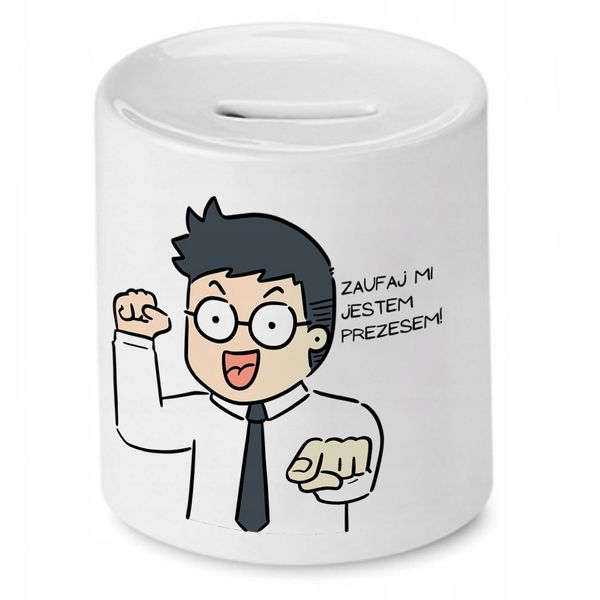 Dla Prezesa Viceprezesa Skarbonka Jestem Prezesm Z Nadrukiem Ze Zdjęciem zdjęcie 1