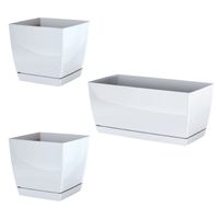 3x Doniczka COUBI + Podstawka Kwietnik Kaktusiarka