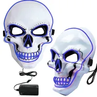 Maska led halloween ledowa upiór strach czaszka cosplay duch ghost party