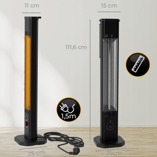 2w1 Promiennik podczerwieni ciepła tarasowy TOR 8 poziomów 2000W pilot na Arena.pl