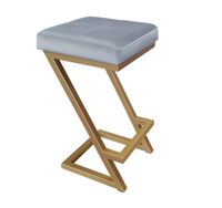Hoker krzesło barowe ZETA LOFT METAL podstawa złota BL06