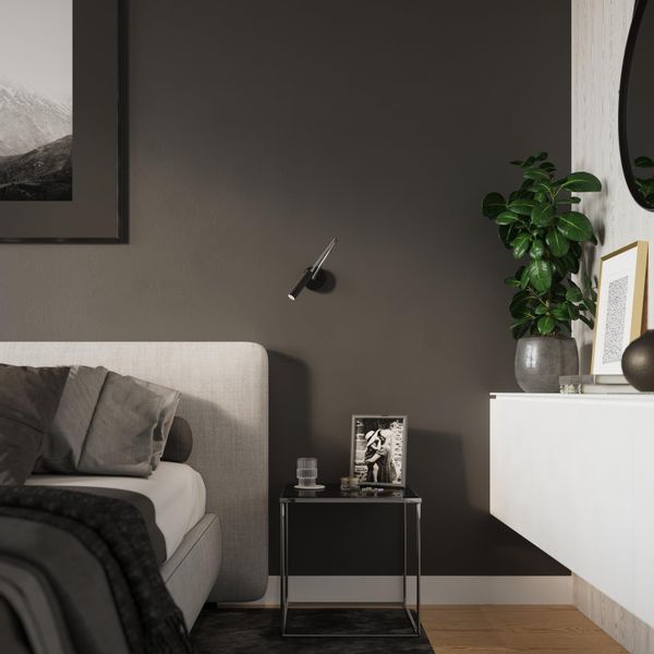 Regulowana LAMPA ścienna SL.0910 metalowa OPRAWA kinkiet na peszlu czarna zdjęcie 5