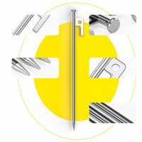 kotwy do trampoliny Solidne kotwa do ziemi 9mm 30cm 8szt z workiem srebrny