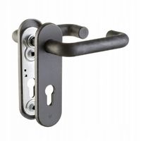 Klamka CZARNA do drzwi technicznych P- POŻAROWYCH