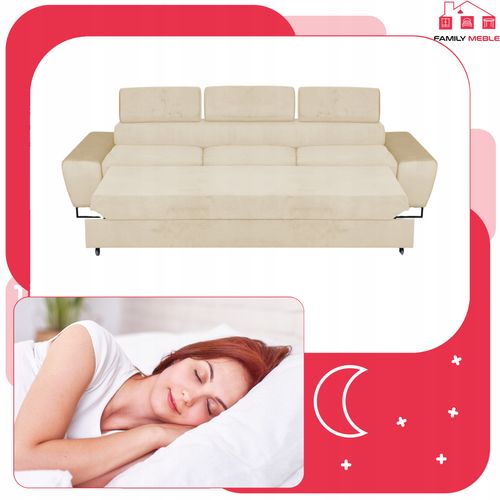 Zestaw mebli wypoczynkowych salonu Bosso Sofa 3os fotele beż na Arena.pl