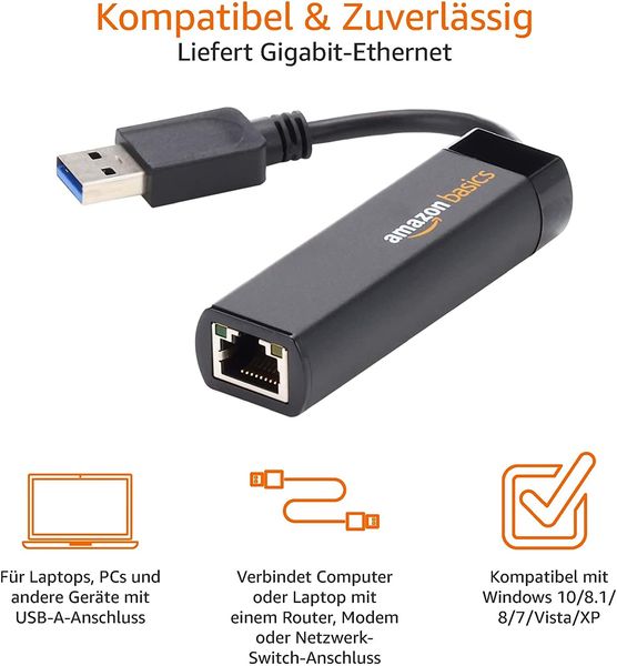 AMAZONBASICS Adapter USB 3.0 to 10/100/1000 zdjęcie 7