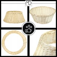 Osłona na doniczkę wiklinowa pod choinkę na święta stojak wiklina kosz beż