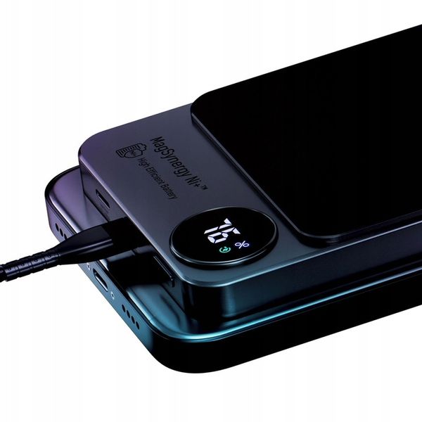 Powerbank 10000 mAh MagSafe QI USB-C Lightning - 3mk HARDY MagSynergy Ni+ zdjęcie 5