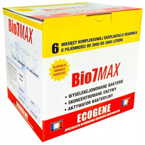 Bio 7 MAX 1kg BAKTERIE do oczyszczalni 6 miesięcy | BAKTERIE BIO7 MAX na Arena.pl