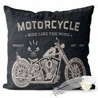 Poszewka 3D bawełna satyna 40x40cm MOTORCYCLE