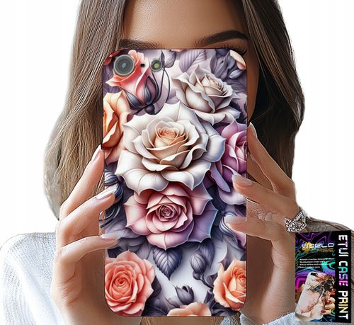 ETUI DO IPHONE 5 / 5S / 5C - KWIECISTE WZORY RÓŻA RÓŻE KWIATKI CASE na Arena.pl