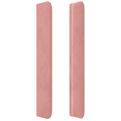 Zagłówek do łóżka z LED, różowy, 183x16x118/128 cm, aksamit na Arena.pl