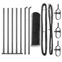 Ogrodzenie z słupkami Szary 0,5 x 10 m Stal pokryta PCV