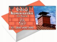 Wizytówki firmowe 100szt RÓŻNE WZORY do wyboru USŁUGI KOMINIARSKIE