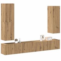 4-cz. zestaw szafek TV, dąb artisan, materiał drewnopochodny