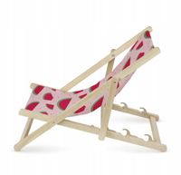 LEŻAK DZIECIĘCY DREWNIANY z Nadrukiem ASTRONAUTA KOSMOS Regulowane Oparcie