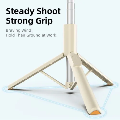 selfie stick tech-protect l09s z tripodem - beżowy na Arena.pl