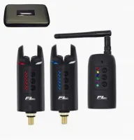 ZESTAW SYGNALIZATOR WĘDKARSKI WODOODPORNY DIODY LED+ CENTRALKA+ WALIZKA 2+1