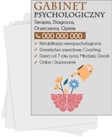 ulotki A6 reklamowe firmowe 1000 szt różne wzory GABINET PSYCHOLOGICZNY