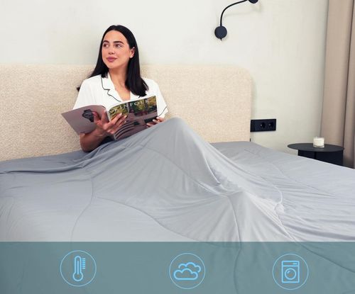 Koc chłodzący ACCURATEX 200x200 cm lekki letni oddychający i antyalergiczny na Arena.pl