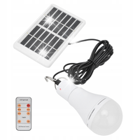 ŻARÓWKA SOLARNA LED 7W Z PANELEM SOLARNYM KEMPING DO GARAŻU