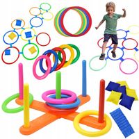 Gra Zręcznościowa Plenerowa Zabawa Ruchowa 3w1 Prezent dla 3 4 5 6 7 latka