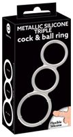 metallic silicone triple ring