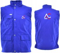 ODZIEŻ firmowa Z HAFTEM Kamizelka ocieplana 100% bawełna Z LOGO NAPISEM