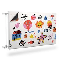 MATA Magnetyczna Na Grzejnik Kolorowe Postacie Komiks 90cm x 60cm