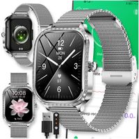 SMARTWATCH WATCH ZEGAREK AMOLED BLUETOOTH ROZMOWY MENU PL DAMSKI SMARTBAND MK88