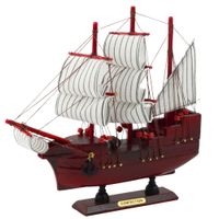 STATEK MODEL KOLEKCJONERSKI  ŻAGLOWIEC CZERWONY
